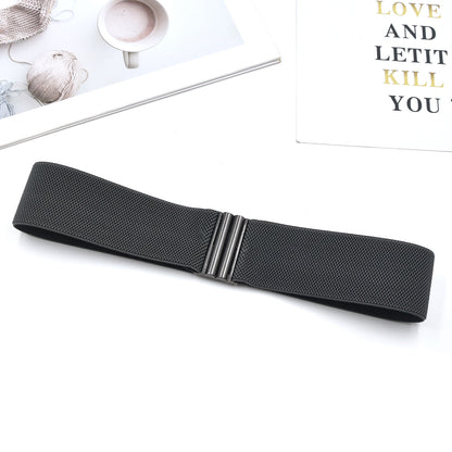 Red elastic waist seal wide belt