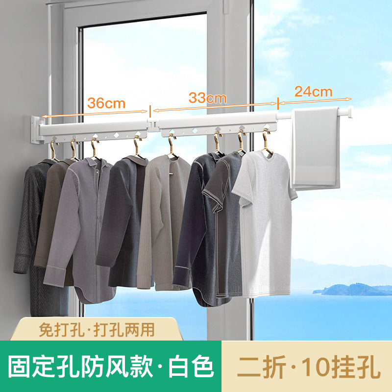 Folding Telescopic Clothes Rack