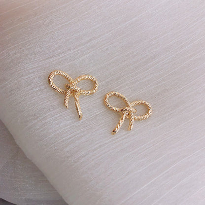 Bow earrings metal