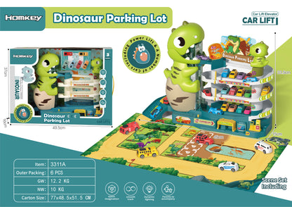 Dinosaur Mountain Track Car Adventure Aparcamiento Juguete para niños de 3 a 4 años 