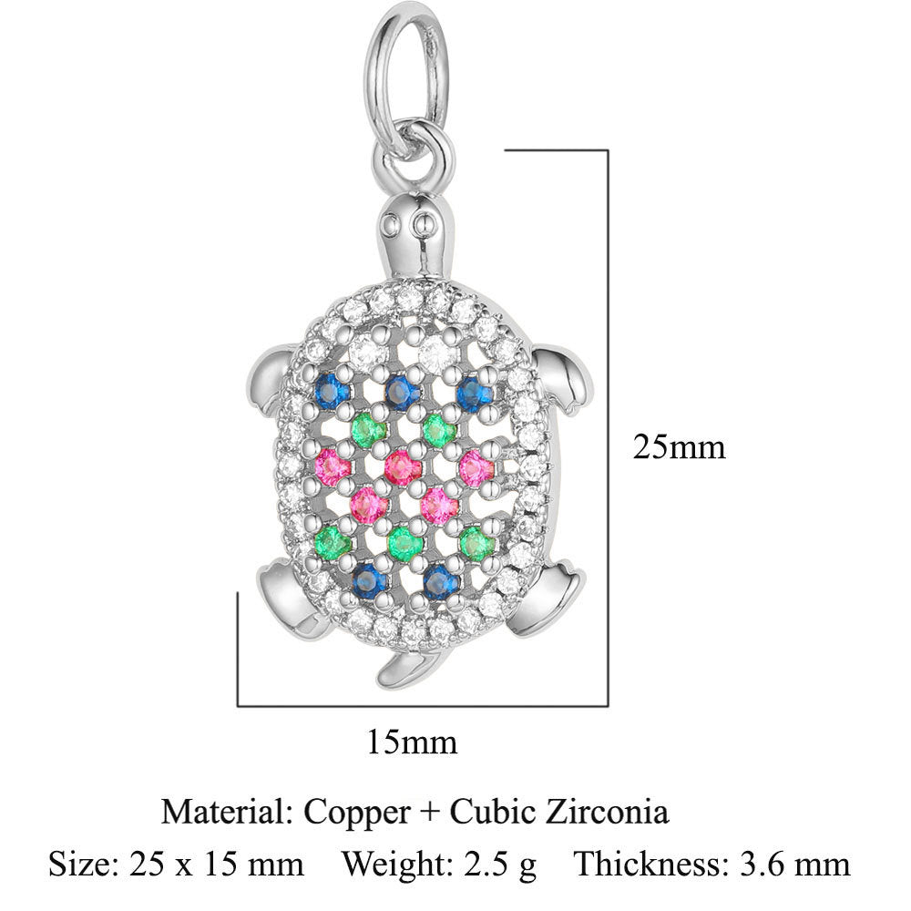 Copper Zircon Cross Virgin Necklace Pendant