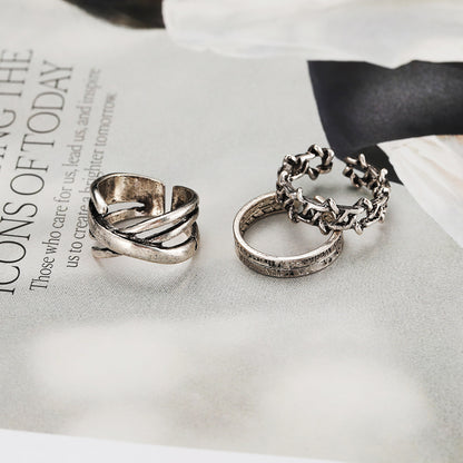 Hip-Hop Chic Ring 3-Piece Set