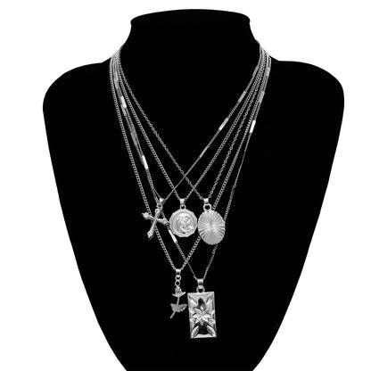 Personalized micro-set cross necklace