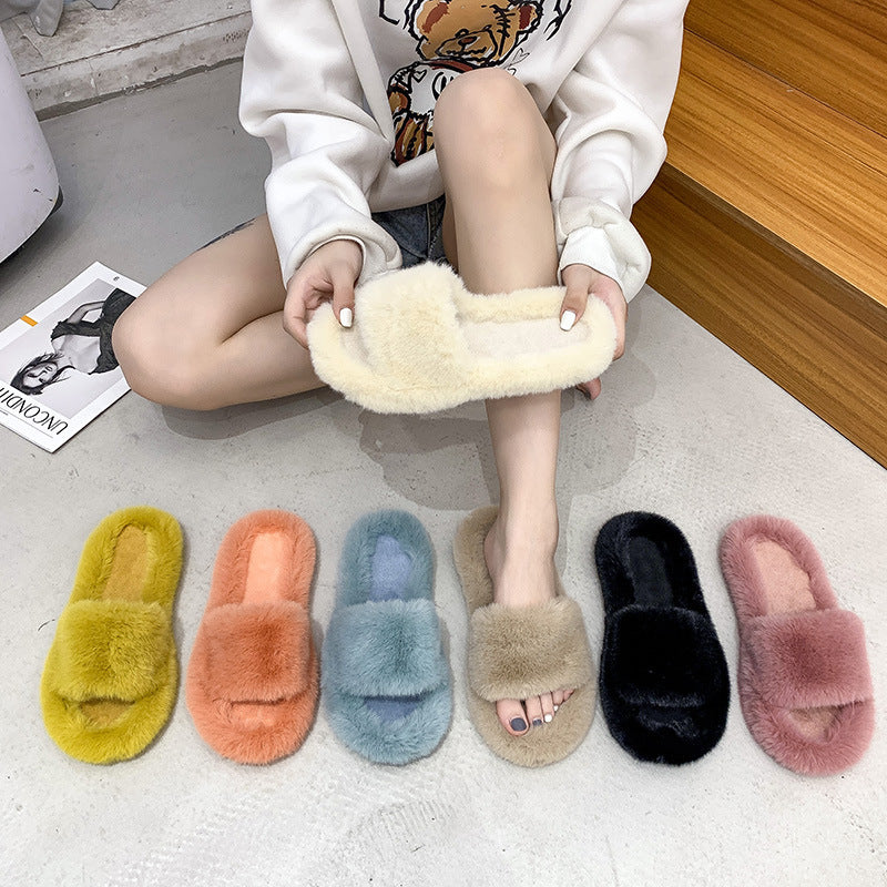 Slippers women's outer wear flat bottom