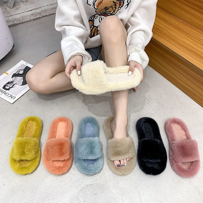 Slippers women's outer wear flat bottom