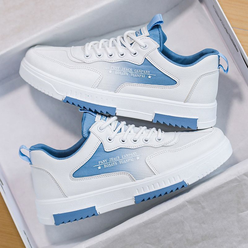 Breathable Mesh High-Top White Shoes