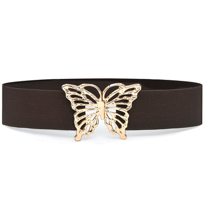 Butterfly Buckle Rhinestone Inlaid Belt