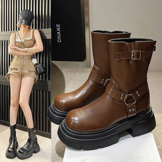 Thick-soled Knight Boots
