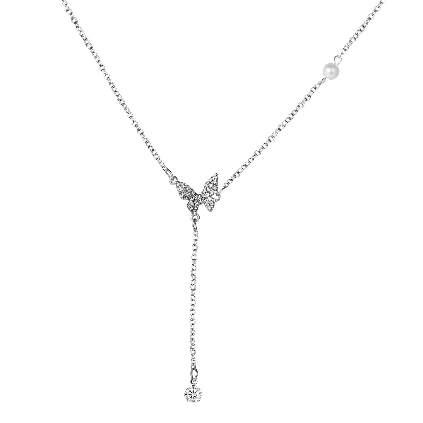 Butterfly Pendant Collarbone Chain Necklace