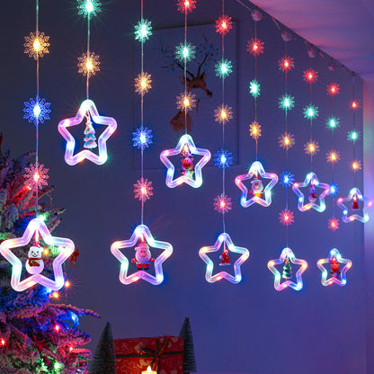 Five-pointed star curtain light LED star light string