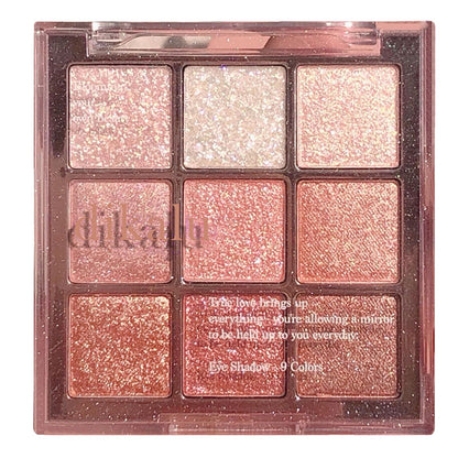 9-Color Glitter Snowflake Eyeshadow Palette