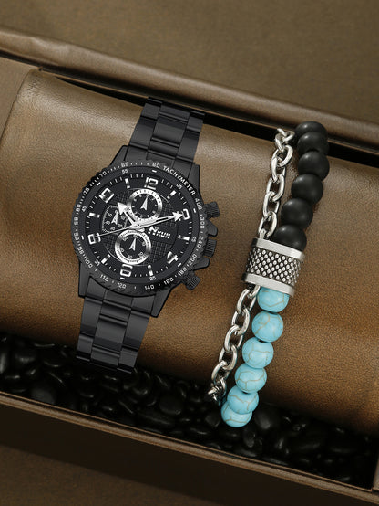 Automatic Mechanical Crown Bracelet Watch Set