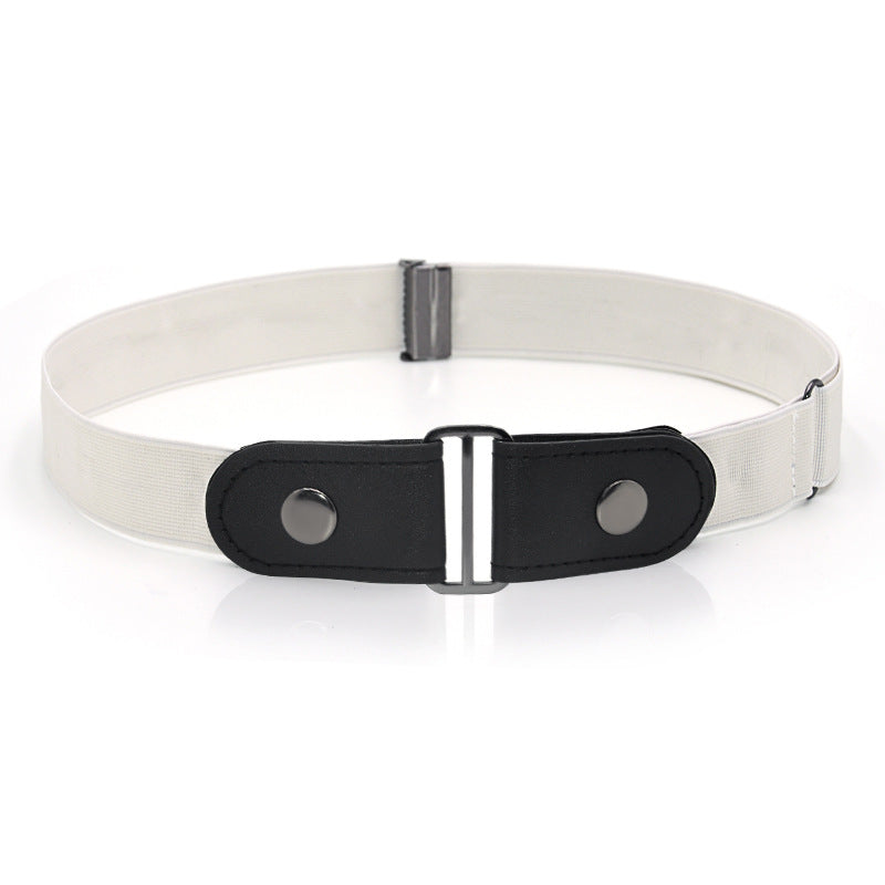 Faux Leather Slim Elastic Belt
