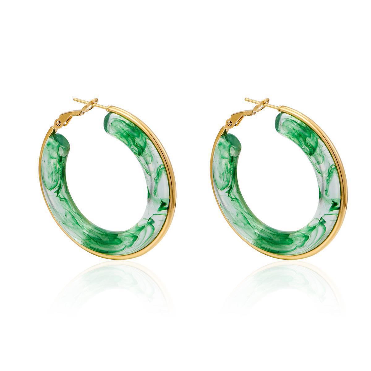 Acrylic resin earrings