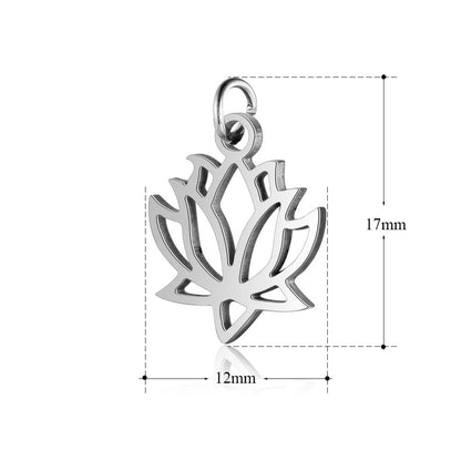 5 pcs/titanium steel pendant LOVE pentagram elephant cat