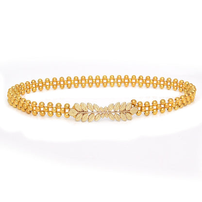 Elastic silver gold waist chain