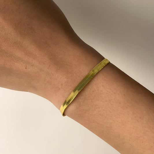 Personalized single-layer snake bone chain bracelet