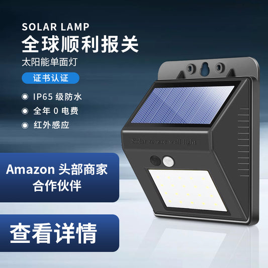 Lámpara de pared con sensor de movimiento solar de 20 LED 