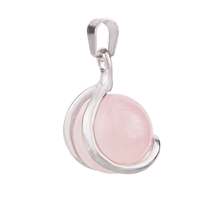 Pingente em forma de U com conta giratória livre de cristal 