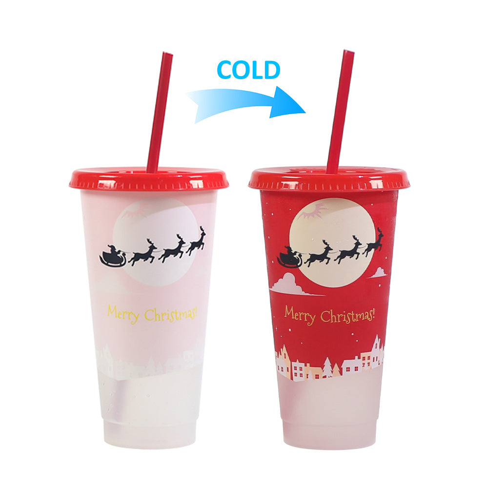 710Ml temperature-sensitive plastic color-changing cup