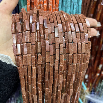 4*13mm long crystal agate cube special shaped beads