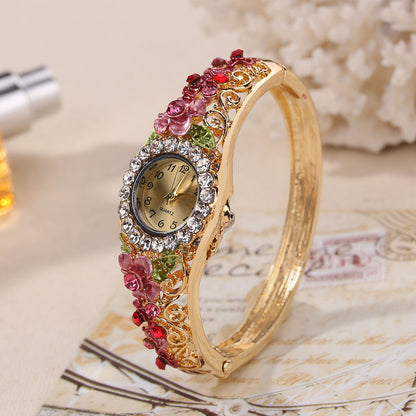 Watch Square Peacock Water Drop Jewelry Set