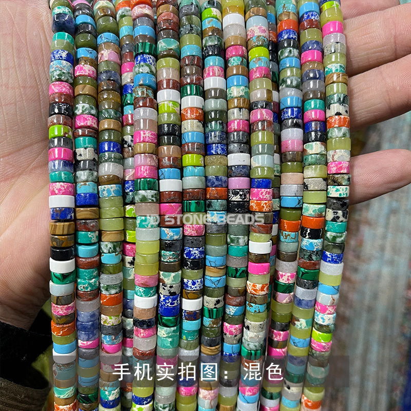 3 * 6Mm natural stone right angle disc loose beads