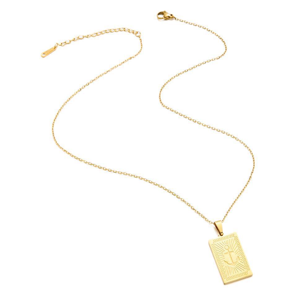 Stainless Steel A–Z Letter Pendant Necklace — Unisex Couples Chain