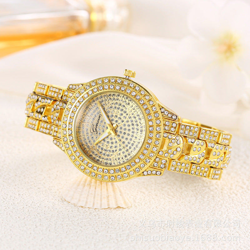Fashion Quartz Watch Diamond-Embedded Set