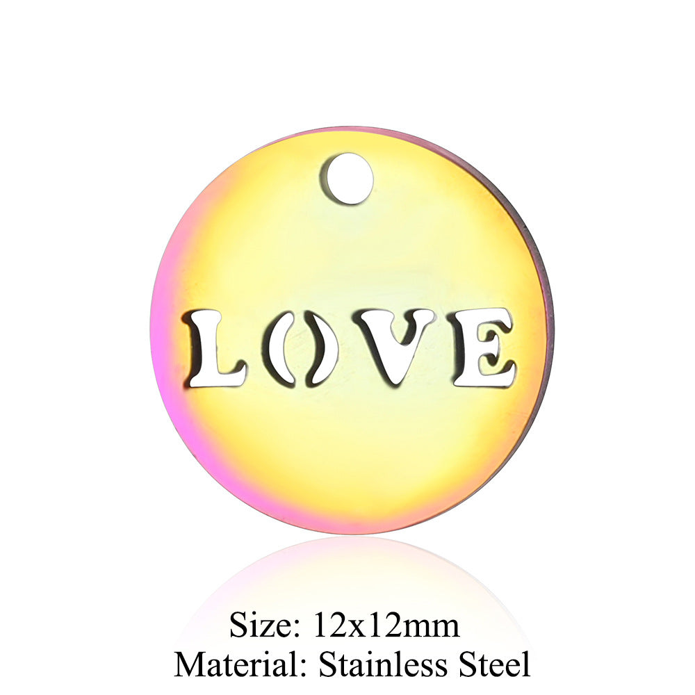 5 pcs/titanium steel jewelry angel sun yin pendant