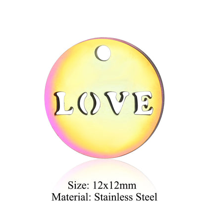 5 pcs/titanium steel jewelry angel sun yin pendant