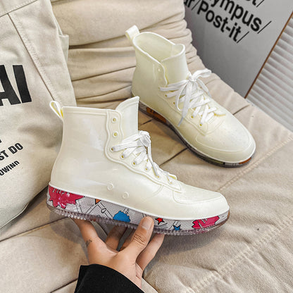 Rain boots couple versatile waterproof glue shoes