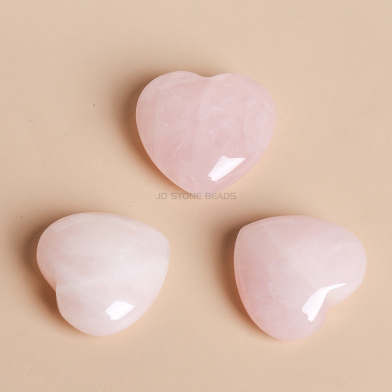 Heart-shaped powder crystal ornament