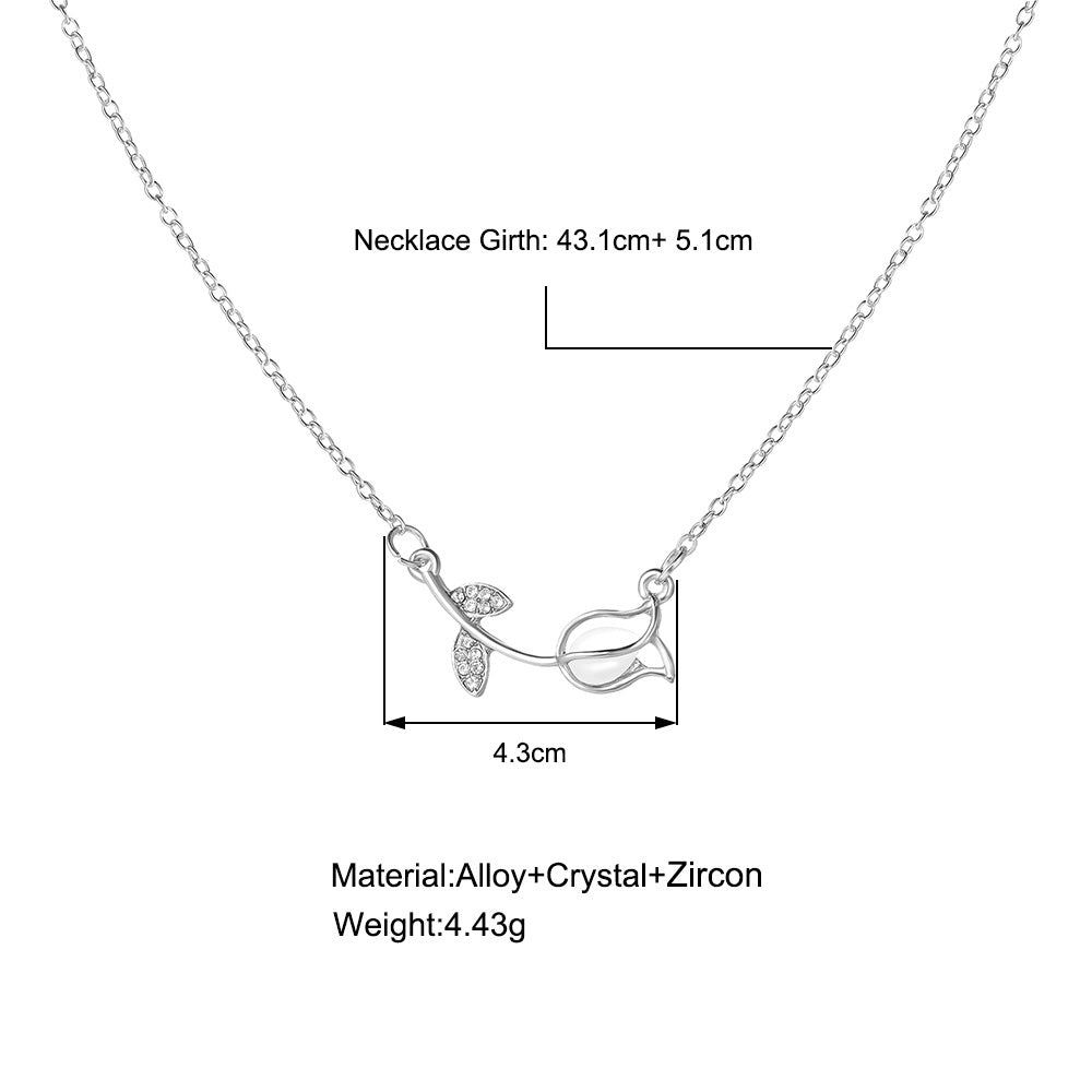 Diamond Tulip Necklace