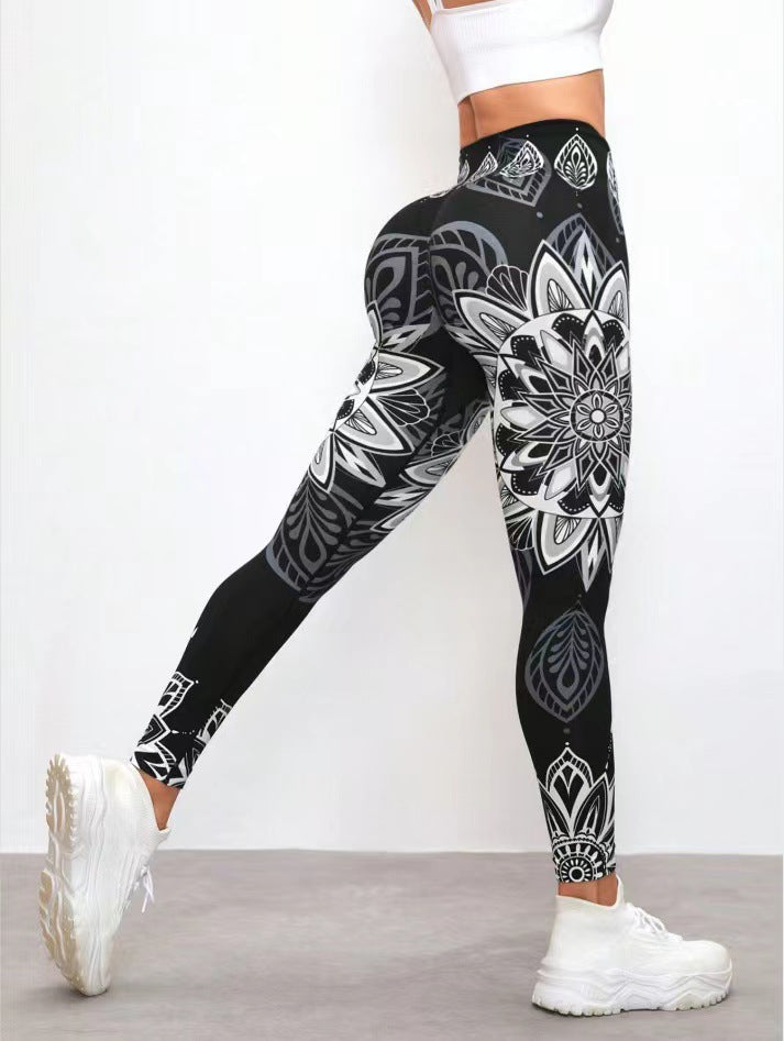 Pantalones de yoga sin costuras color melocotón para levantamiento de glúteos Leggings deportivos moldeadores de cintura alta 