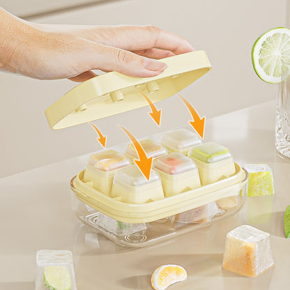 Press Ice Cube Tray Silicone Ice Maker
