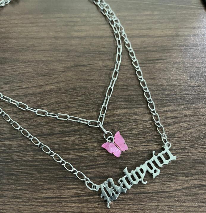 Butterfly necklace Su choker versatile neck jewelry
