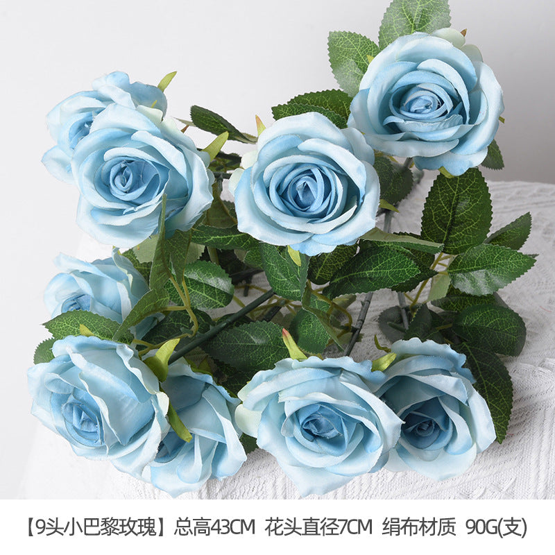 Artificial flowers blue series flowers plastic flowers wholesale