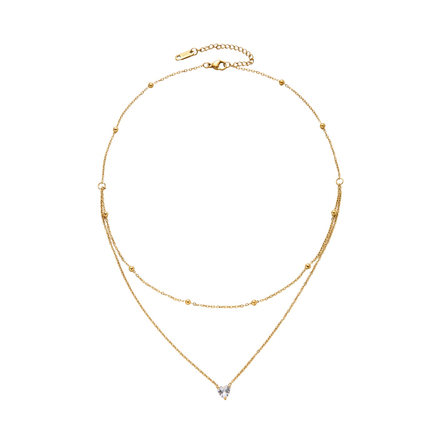 Love Diamond Layered Necklace