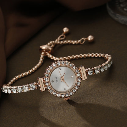 Bracelet Watch Peacock Water Drop Women's Jewelry Set