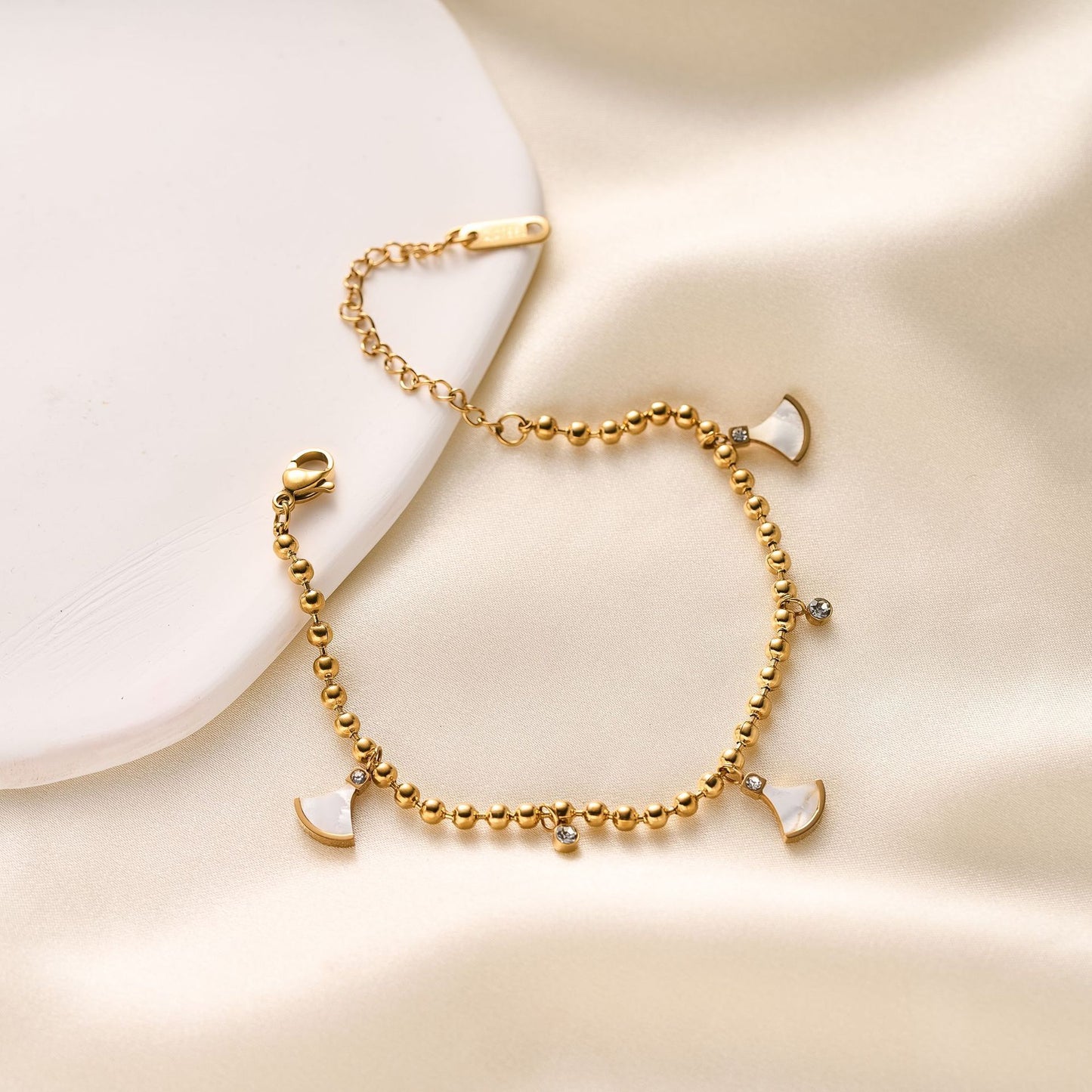 Titanium Steel Ginkgo Leaf Bracelet