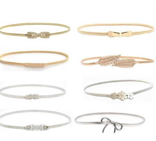 Gold Silver Korean Leaf Belt