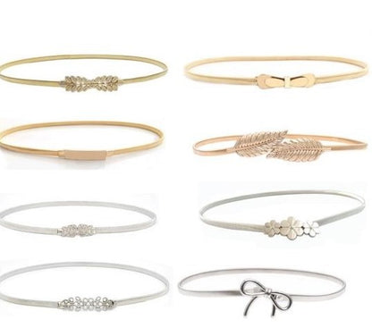 Gold Silver Korean Leaf Belt