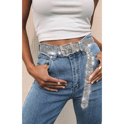 European and American belts, belts, rhinestones