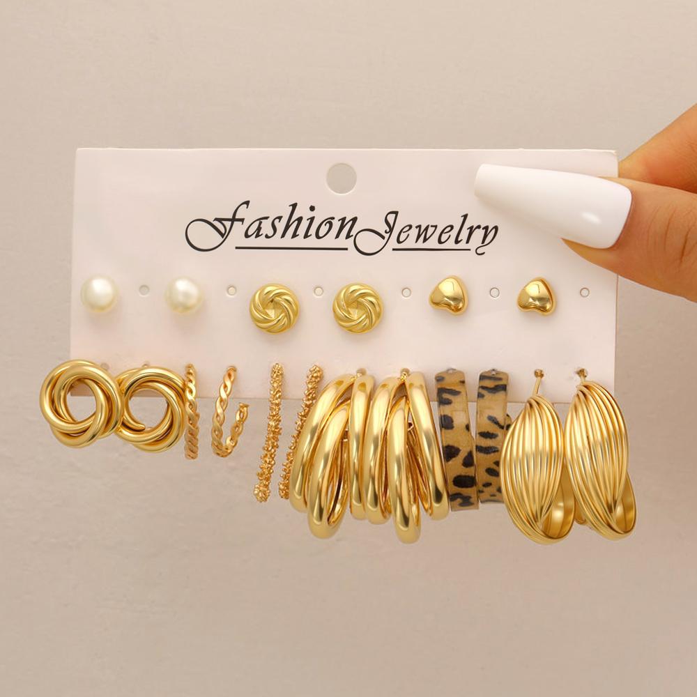 Geometric Twist Stud Earrings