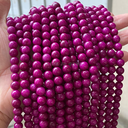 Optimized Purple Julai Chalcedony Loose Beads Deep Purple Jade Bracelet