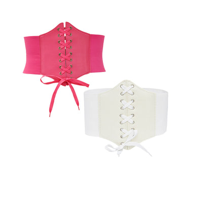 Elastic waist width belt