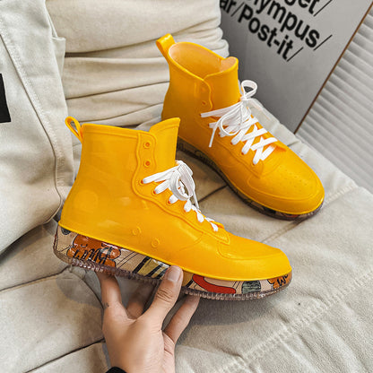 Rain boots couple versatile waterproof glue shoes