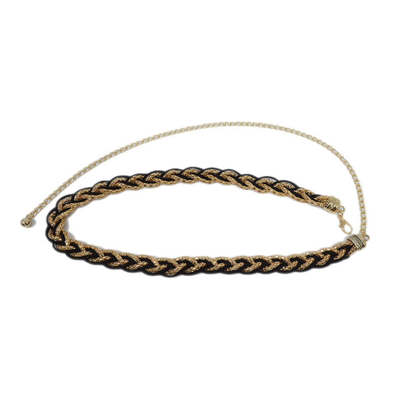 Hollow metal waist chain