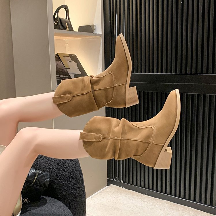 Pile boots women's inner heightening knight boots